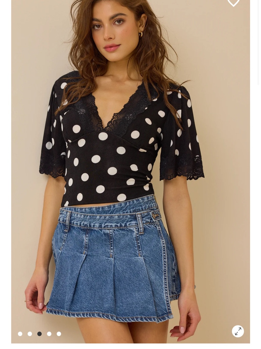 Altar'd State High-Rise Denim Skirt in Blue Wash 2026